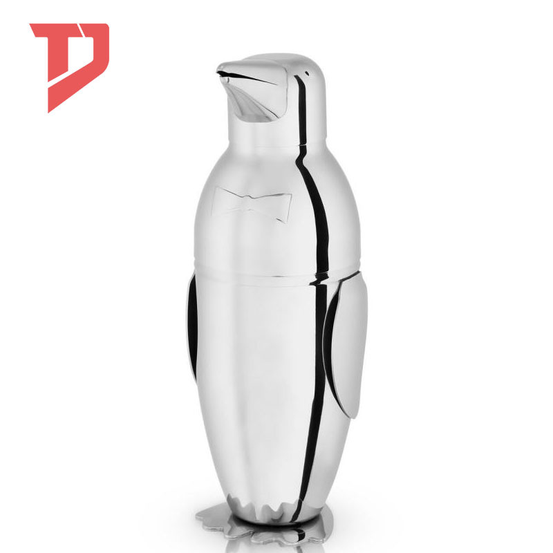 Acero inoxidable creativo pingüino Shaker mano agitador 500ml coctelera