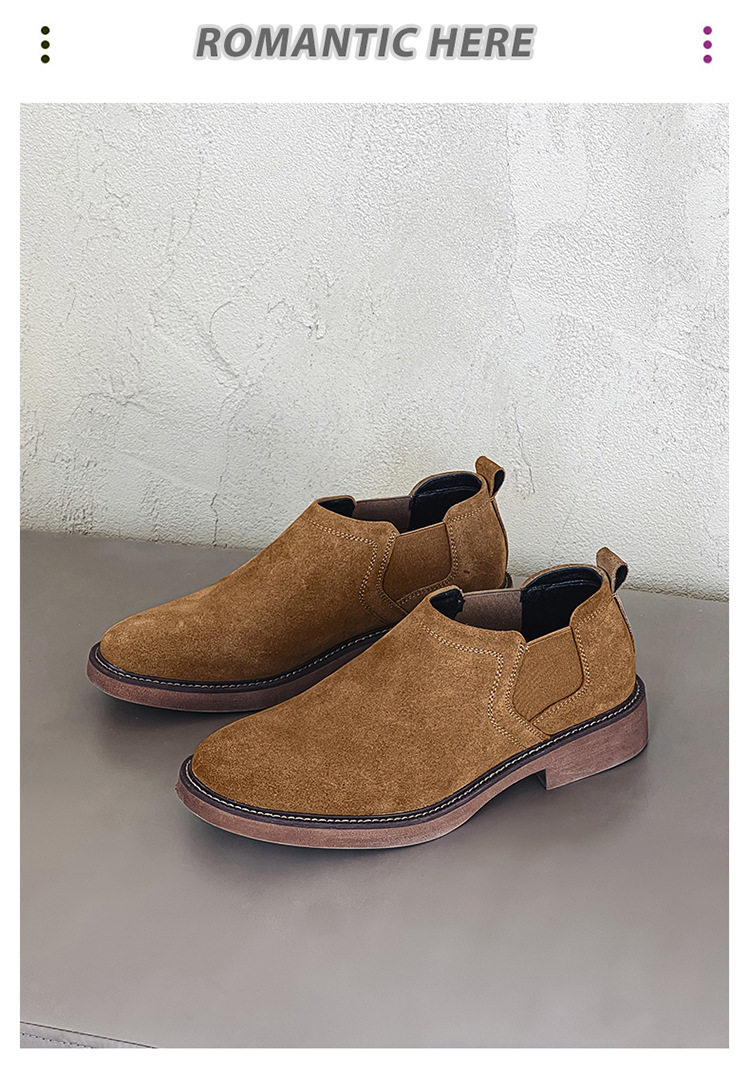 New men's shoes breathable casual leather shoes men set foot a slip-on low-top men's shoes_voghion.com