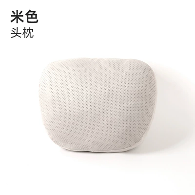 and Lumbar Support, Dupont Bio-Velvet – Headrest - beige-single-headrest-dupont-cotton-core-suede-breathable-perforation