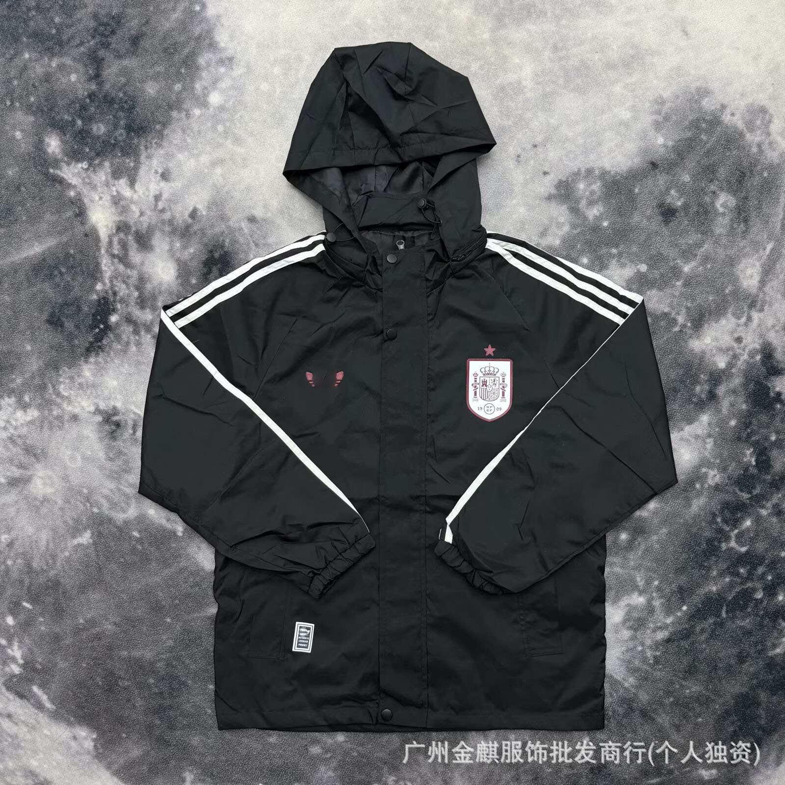 Other Football Club Windbreaker Jacket Black