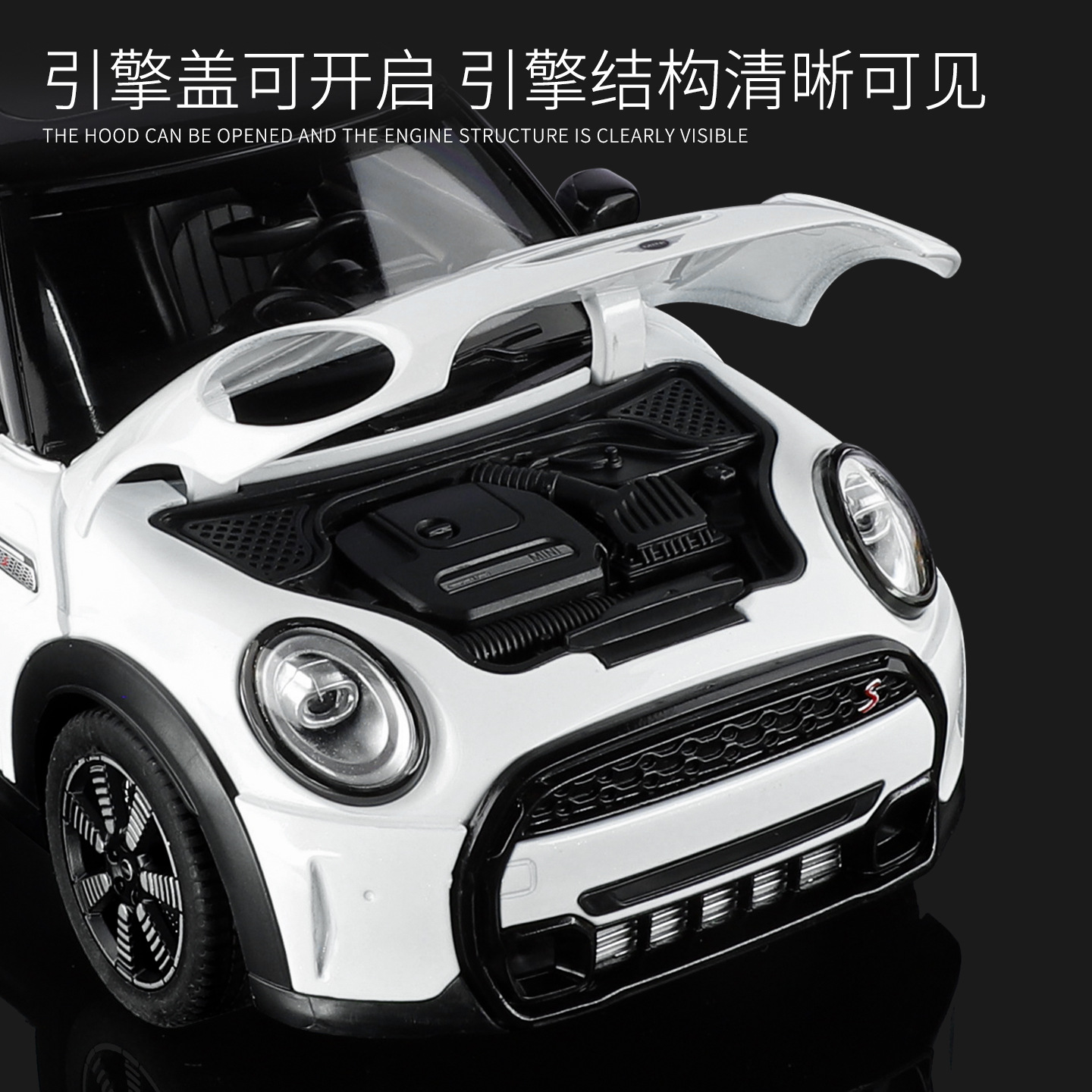 Auténtica autorización 1: 18 BMW MINI modelo de automóvil de aleación deslizante de múltiples puertas abiertas fotografía props de disparo lotes