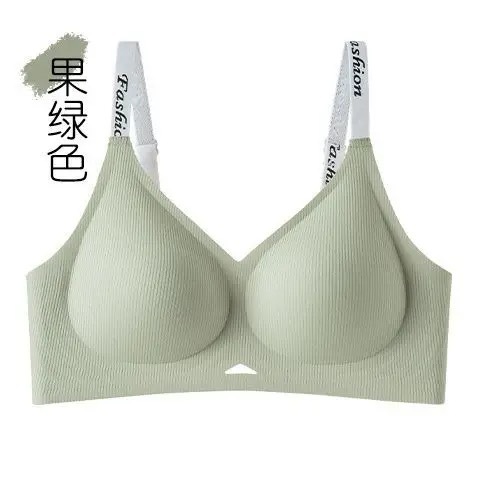 Verano hilo de soporte suave jalea ropa interior damas sin marcas de colateración sujetador anti-caída soporte superior fija copa sujetador delgado