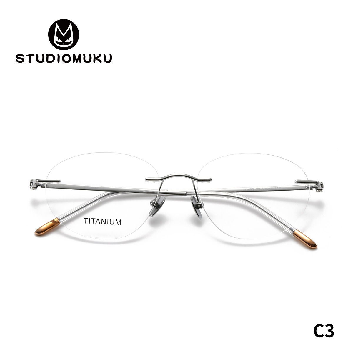 STUDIOMUKU gafas de madera cool, marcos de gafas sin marcos, gafas de negocios ultra ligeras y simples, marcos de gafas para hombres y mujeres