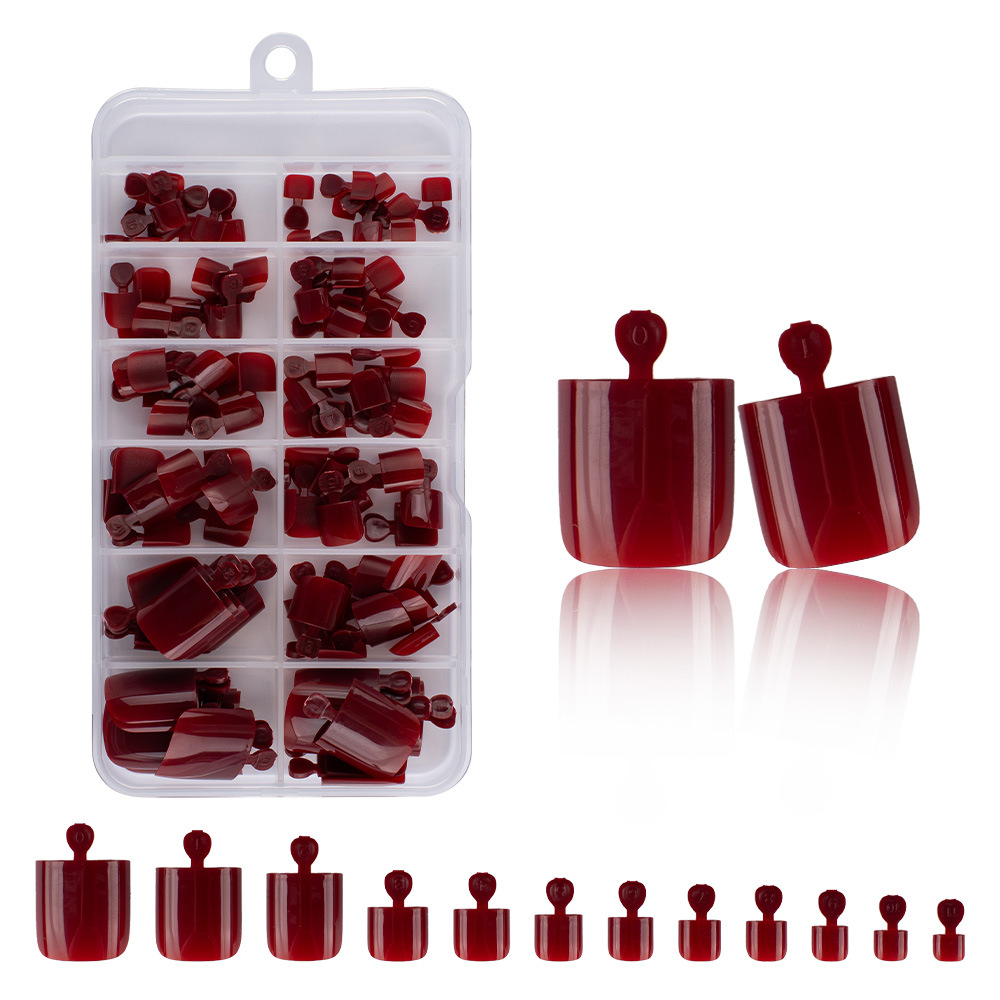 120 Pieces of Pure Color Flat-Tipped Toenail Tips, Wearable Nail Art Nails, Toenail Fake Nails, Amazon Dropshipping with Free Shipping