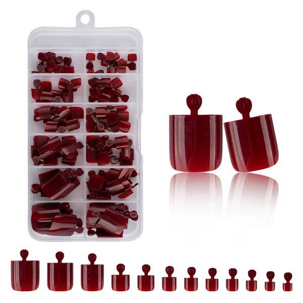 120 Pieces of Pure Color Flat-Tipped Toenail Tips, Wearable Nail Art Nails, Toenail Fake Nails, Amazon Dropshipping with Free Shipping