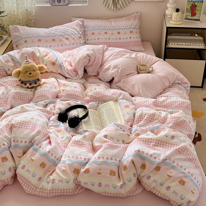 2025 новый облачный жаккард двойной слой прядения серия четырёх предметов