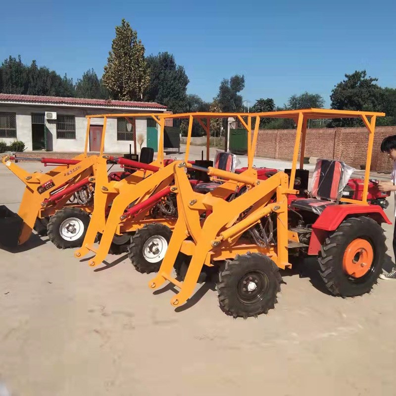 25马力工程小型铲车装载机四驱柴油工地农用养殖场06型抓草机单缸