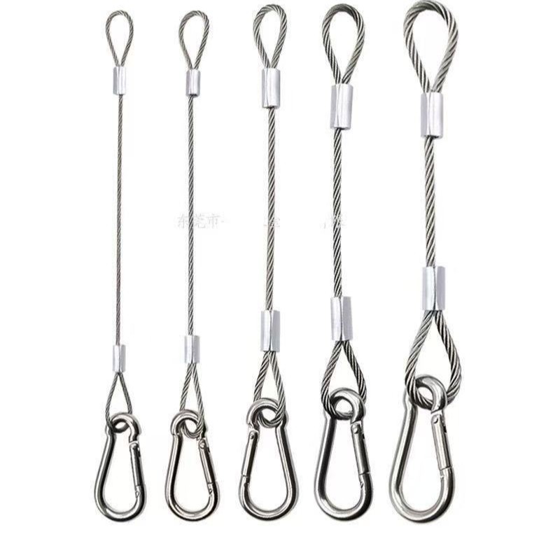 大量批发不锈钢钢丝绳固定安全绳索具吊装环形钢丝绳护栏大棚晾衣