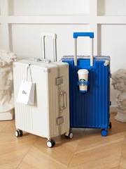 New Multifunctional Luggage for Women Students, Instagram Influencer Password Box, 20-inch Male Check-in Rolling Suitcase with Aluminum Frame Travel Bag