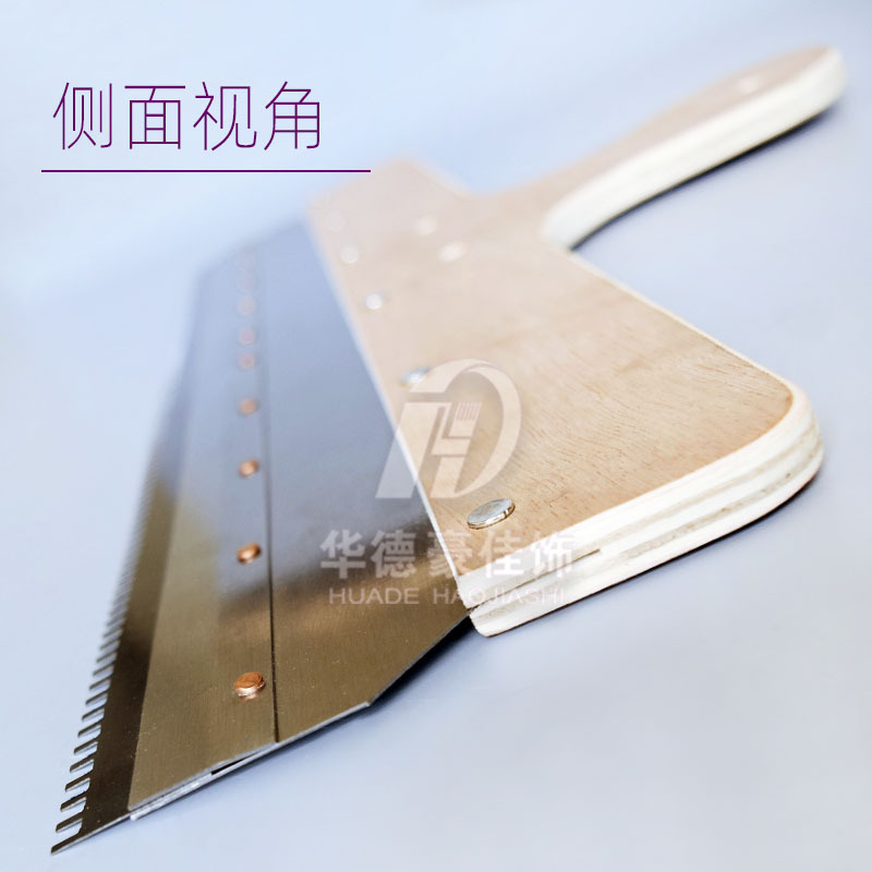 rastrillo de madera de mano rastrillo de cemento auto-nivelación rastrillo de acero inoxidable con rastrillo de rastrillo herramienta de mortero epoxi