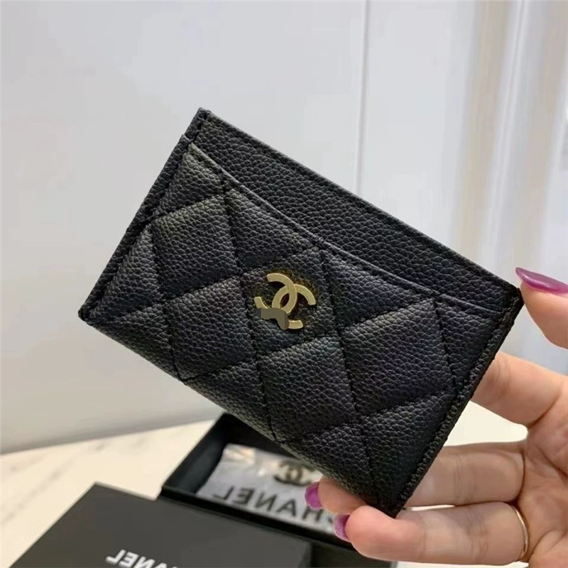 Кардхолдер (в стилистике Chanel) ультратонкий натуральная кожа, ромбовидная стёганая отделка ограниченная серия