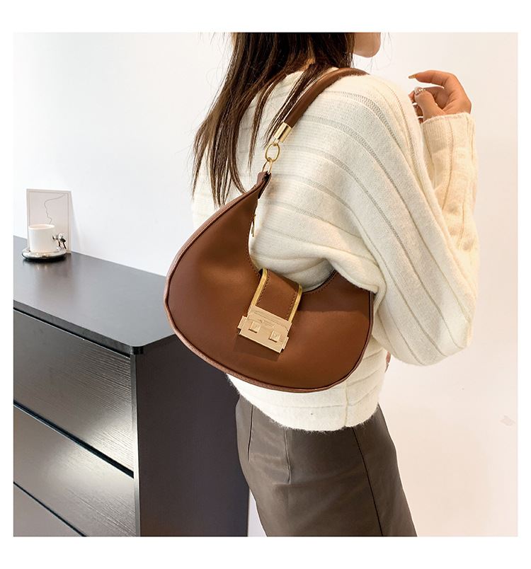 Retro Shoulder Bag For Women Crescent Armpit Bag Candy Colour_voghion.com