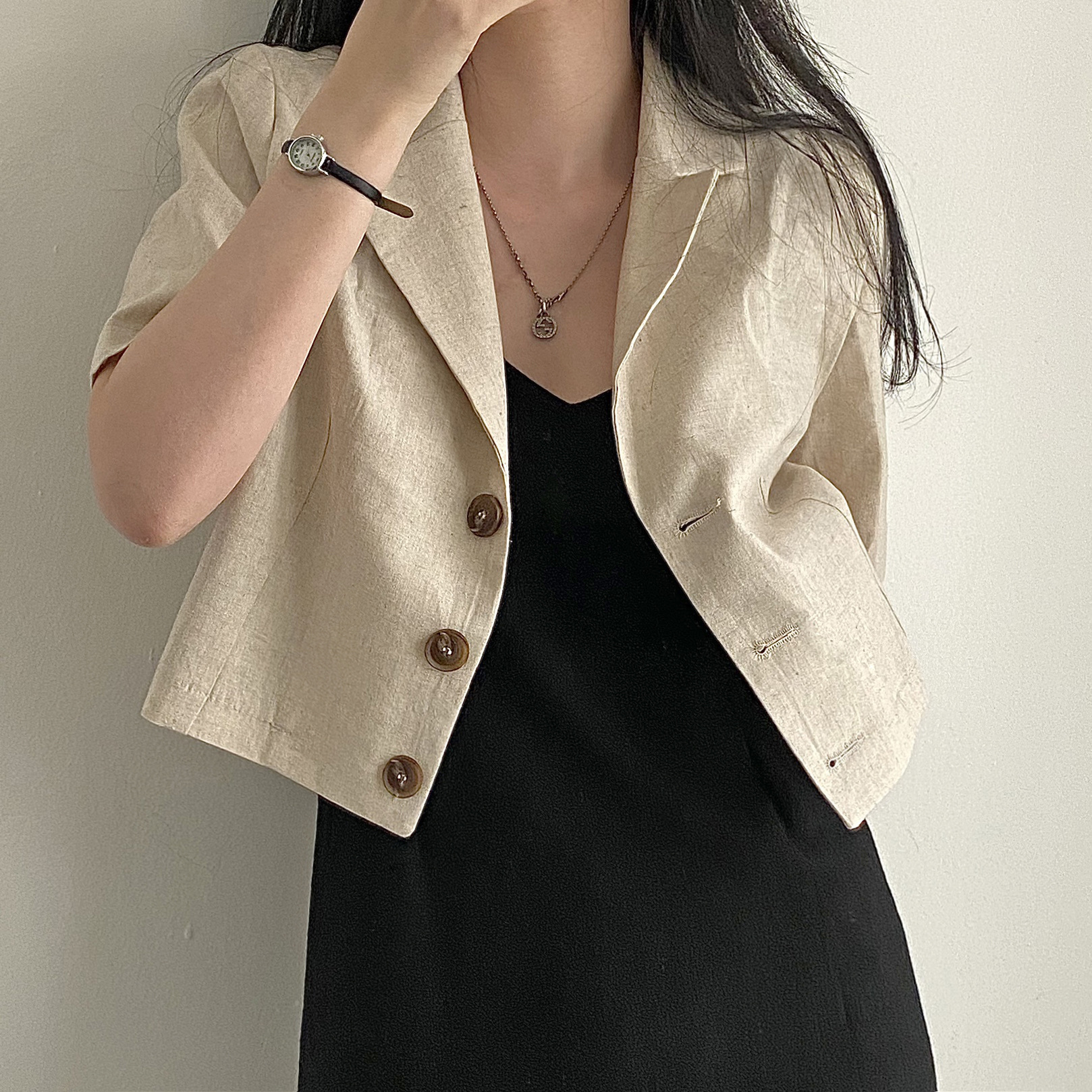 Summer brand thin suit, jacket, with short sleeve