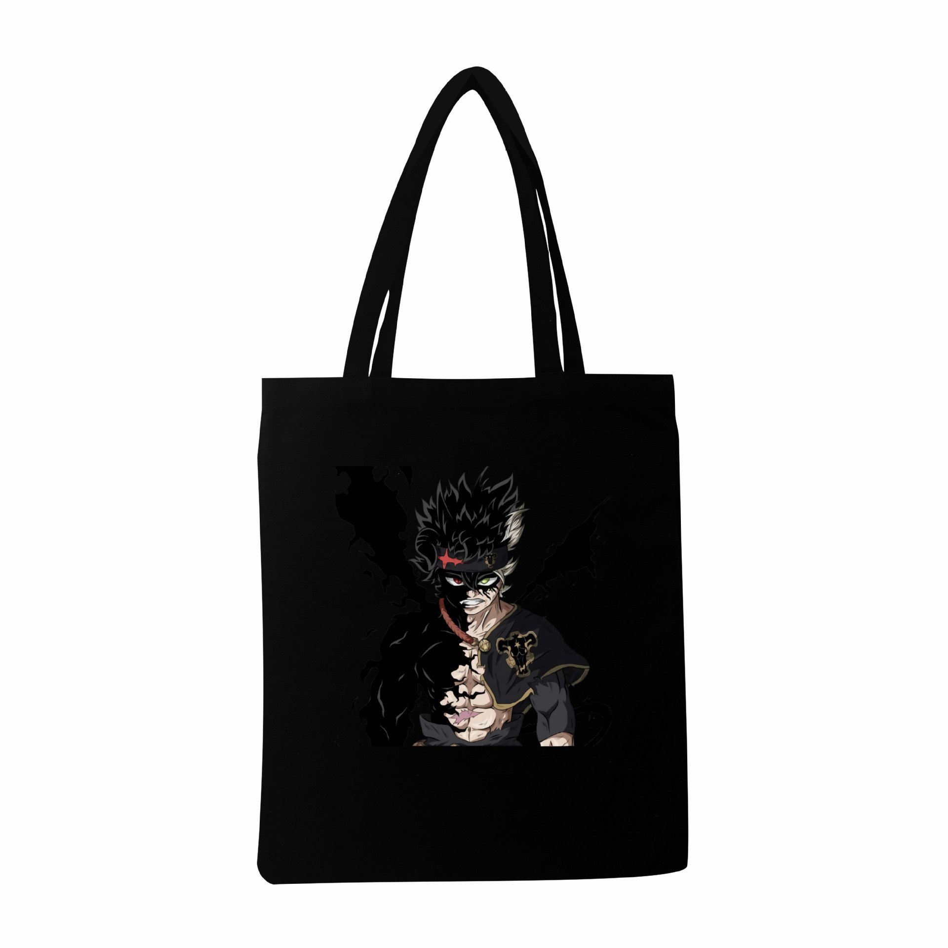 Transfronterizo AliExpress Black Clover Black Clover Bolso de mano para hombres y mujeres Bolso de lona casual Bolso ancho