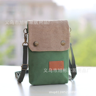 New Retro Canvas Crossbody Bag Commuter Travel Portable Storage Bag Retro Neutral Crossbody Wallet