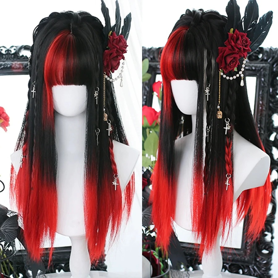 Peluca transfronteriza, pergamino femenino, juego de roles, fibra química teñida, accesorios de cine y televisión, peluca, peluca cos
