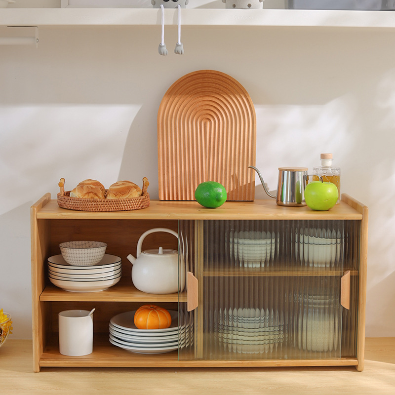 Aparador de escritorio gabinete de cocina de estilo japonés armario de cocina gabinete de cocina en casa restaurante minimalista Changhong gabinete de vidrio taza de almacenamiento gabinete colgante