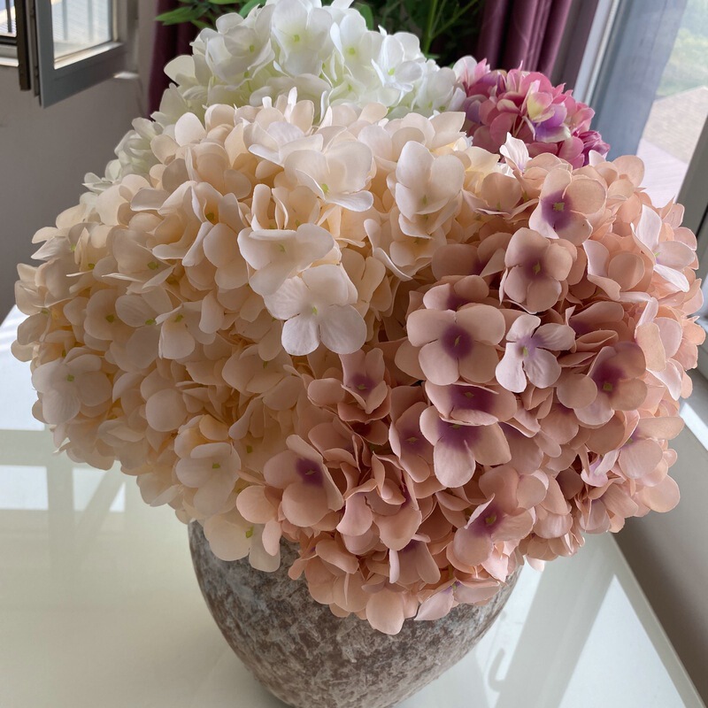毛布5頭のフランスのアジサイは、ホテルの結婚式の生け花を飾って多色のアジサイの花の花束を卸売りします。|undefined