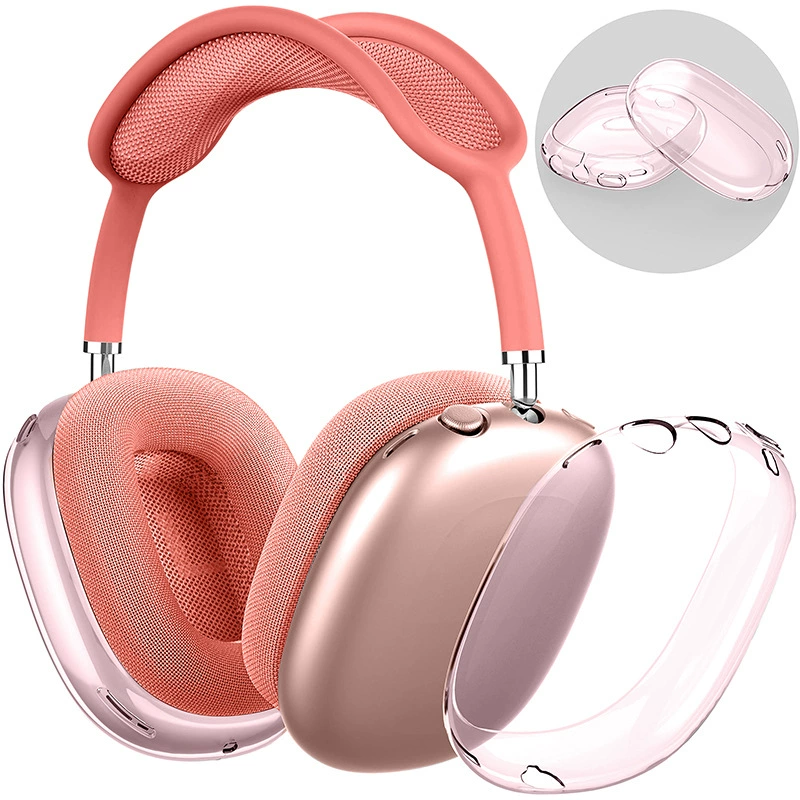 TPU прозрачный чехол для AirPods Max с крышкой на луче защиты, универсальные цвета