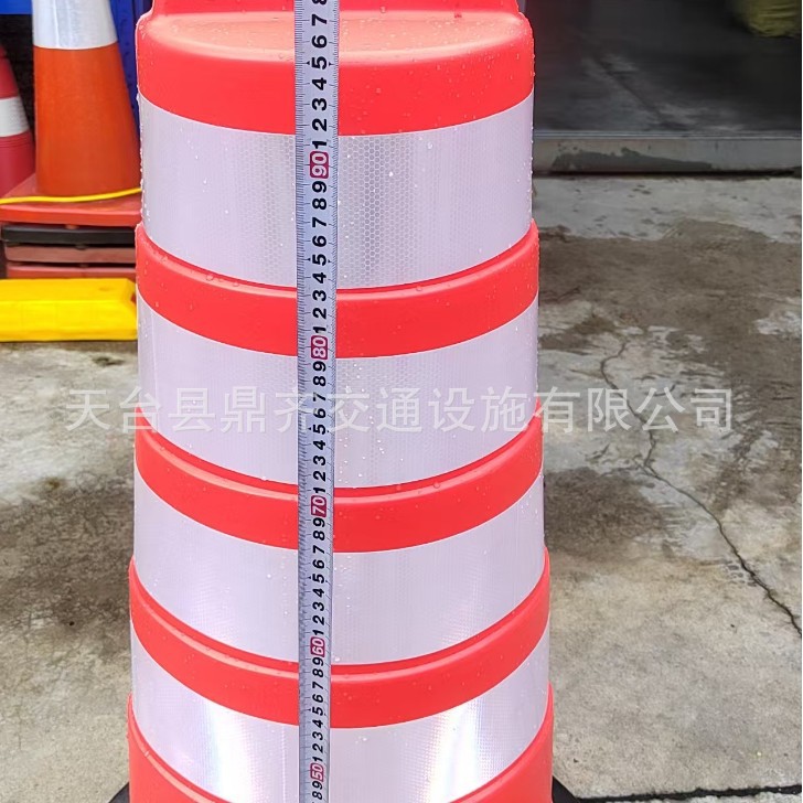 1米优质橡胶底座防撞桶 出口型反光警示桶蘑菇型 防撞隔离墩