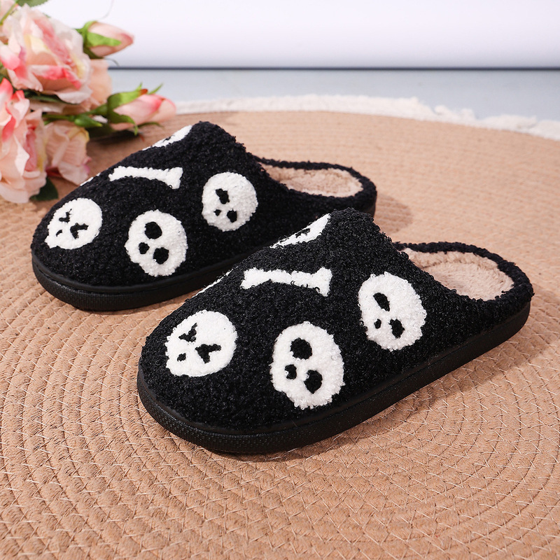 2026 Fashionable Halloween Home Cotton Slippers for Men and Women, Cross-Border Couple's Casual Closed-Toe Furry Slippers Wholesale 2026 Fashionable Halloween Home Cotton Slippers for Men and Women, Cross-Border Couple's Casual Closed-Toe Furry Slippers Wholesale