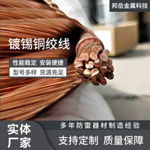镀铜圆线防雷接地铜覆钢避雷镀锡钢绞线镀铜绞线引下线防雷接地线
