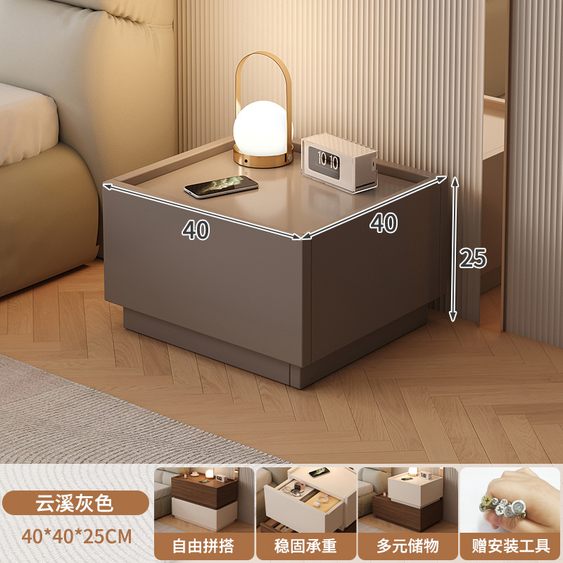 Mesa de cabezal de cama dormitorio lujoso italiano minimalista personalidad creativa cabecera baja combinación de bloques modular cabecera