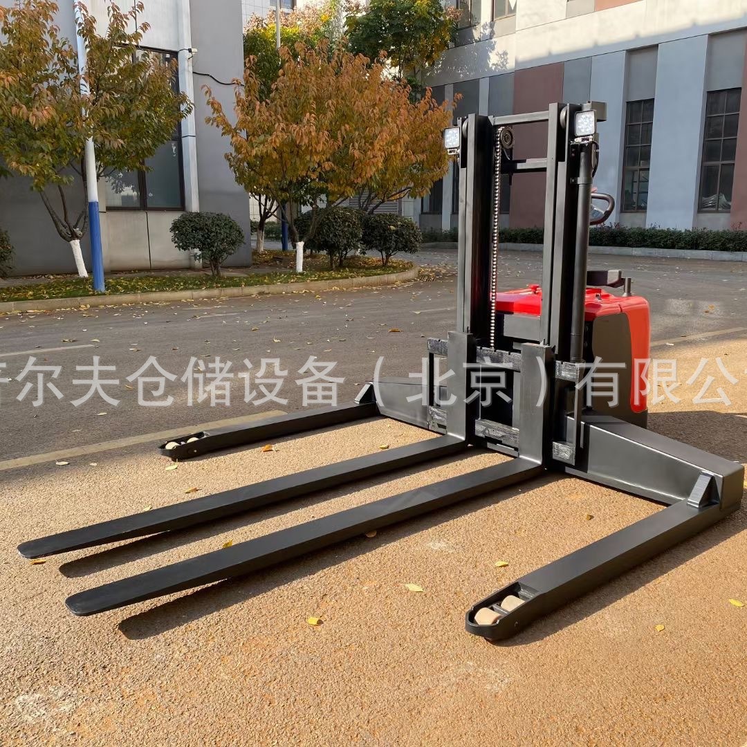 加长宽支腿叉车电动堆高车手动半电动堆高机搬运车升降叉车