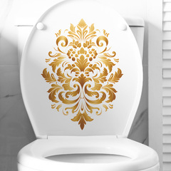 New Fun-M61 Foreign Trade Creative Retro Pattern Toilet Paper Bathroom Sanitation Decoration Wall Sticker Wholesale