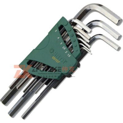 SATA世达工具 9件加长内六角扳手组套 09107