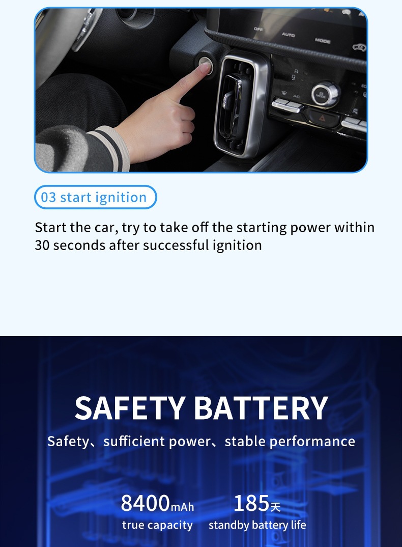 Cross-border car emergency starting power supply and air pump integrated power bank, multifunctional portable battery jump starter