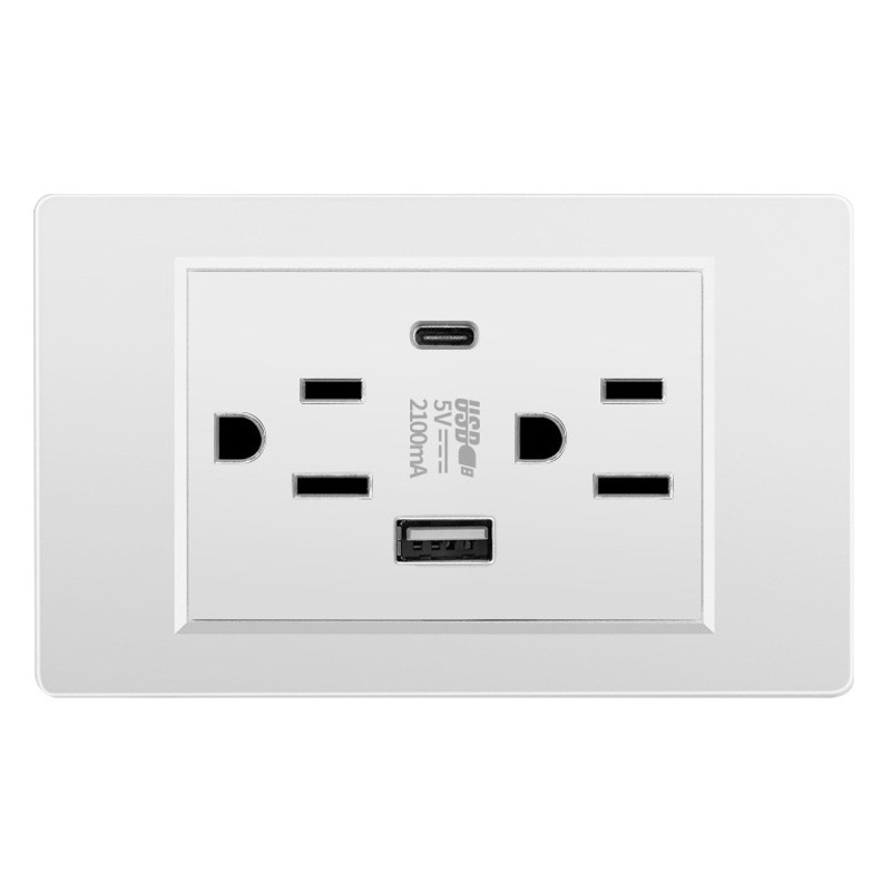 Enchufe multipuerto tipo 118 estándar americano para América del Sur, Taiwán, México y Ecuador, estilo americano, 3.1A