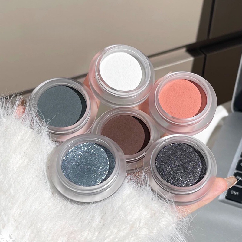 Susu Sky Neon Black Sweet Cool Monochrome Eyeshadow Matte Natural Whitening Smoky Makeup Fine Flash Brightening Easiest for Match Blush Mud