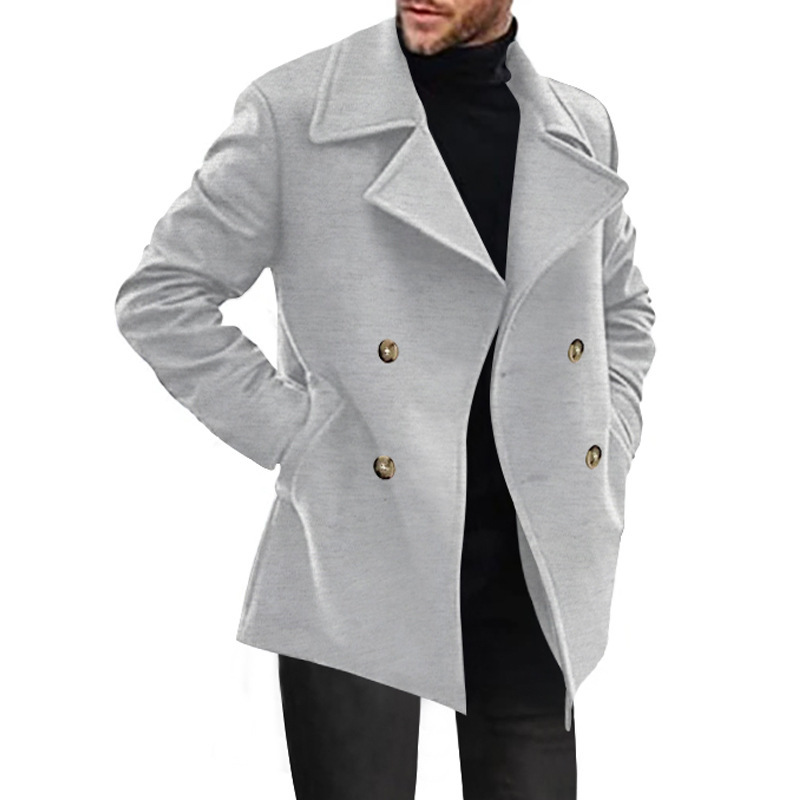 Cappotto uomo slim fit revers antivento casual per autunno_voghion.com