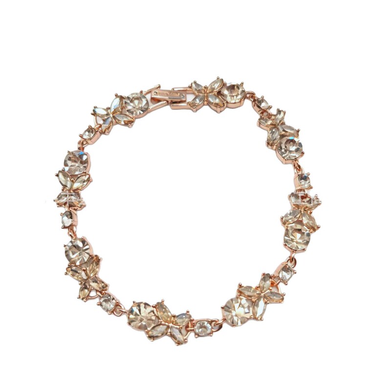 Givenchy's New Butterfly Love Flower Bracelet, Accessible Luxury Sparkling Silver and Blue Rhinestone Girlfriend Holiday Gift Factory Direct Sale