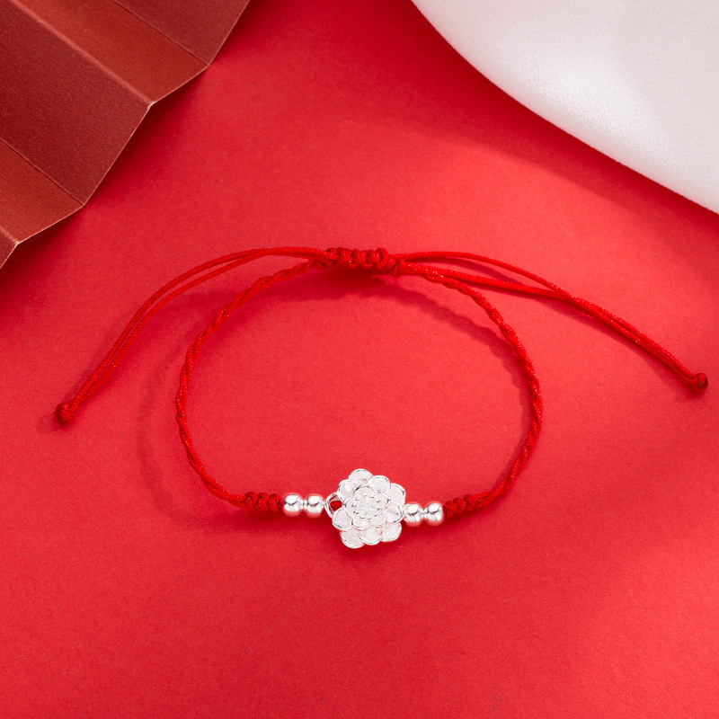 Lotus Braided Bracelet for Men and Women, Simple and Elegant, Popular Lotus Bracelet, Auspicious and Good Luck Couple