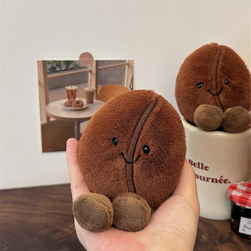 Fun Coffee Bean Plush Toy Pendant Food Plush Doll Cartoon Toy Creative Realistic Coffee Bean Children's Gift Fun Coffee Bean Plush Toy Pendant Food Plush Doll Cartoon Toy Creative Realistic Coffee Bean Children's Gift
