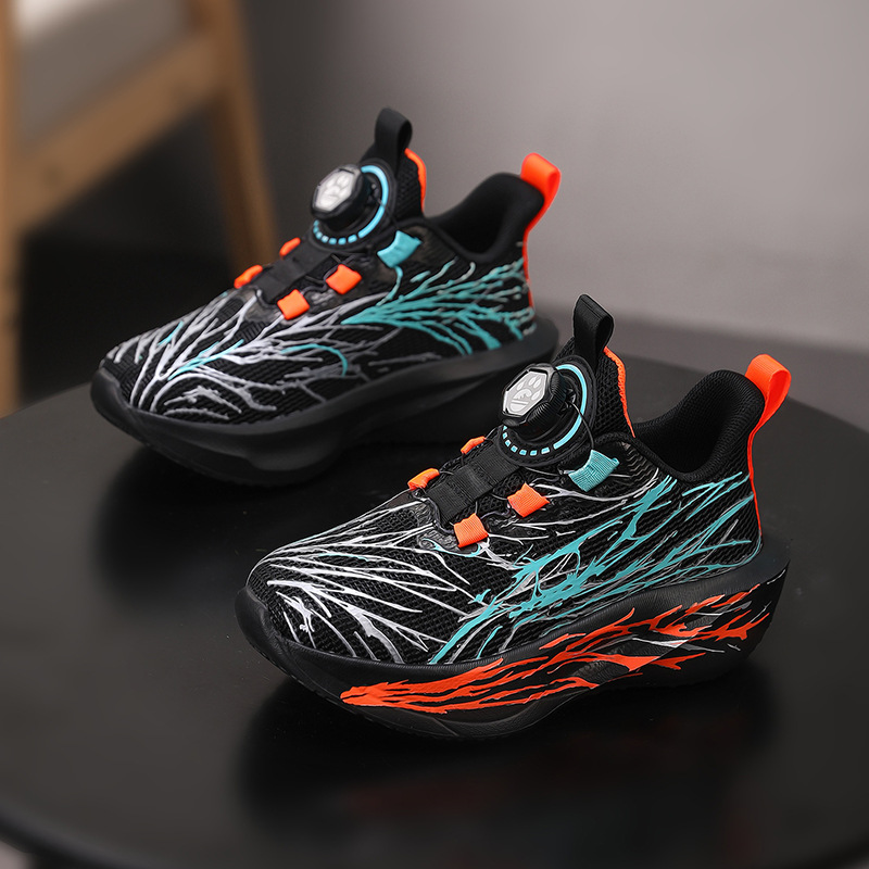 Zapatillas Deportivas de Malla con Cierre Giratorio para Niños Ligera Transpirable y Amortiguadora image 7