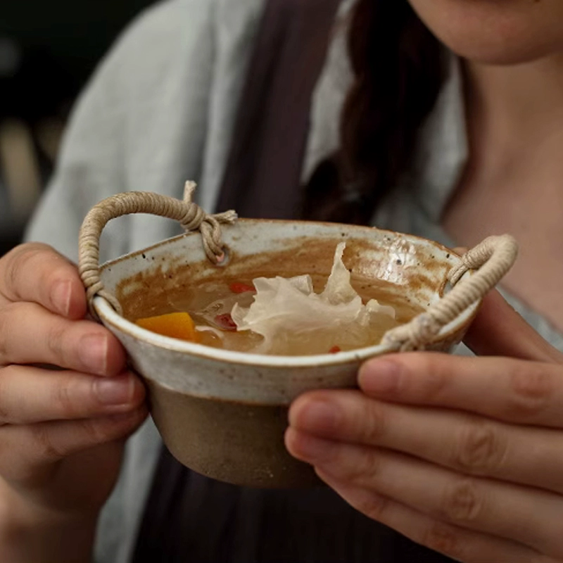Jingdezhen мини каменная керамическая верёвочная ткань маленькая миска керамическая миска бытовая коммерческая маленькая миска для мороженого