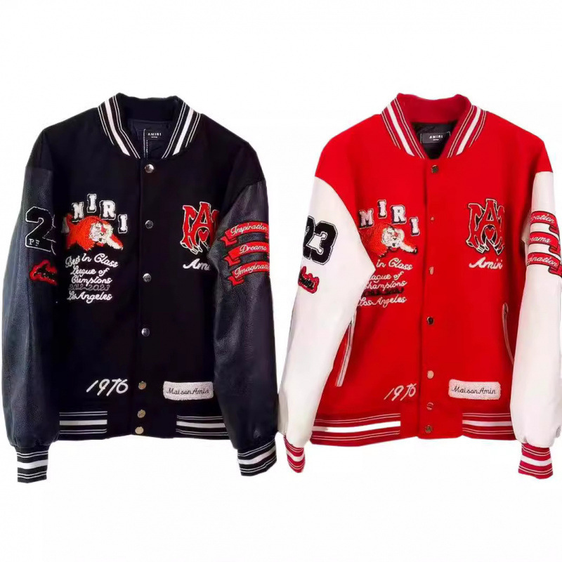 Cross-Border Amiri Bone 3D Digital Printing Pilot Casual Jacket Jacket Men's and Women's Baseball Uniform 3D Printing
