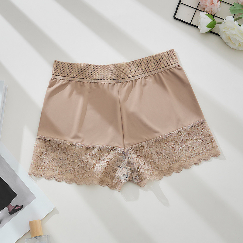 Nuevos pantalones de encaje de hielo para mujeres, encaje sexy, ropa interior de cintura alta transpirable, comercio exterior transfronterizo