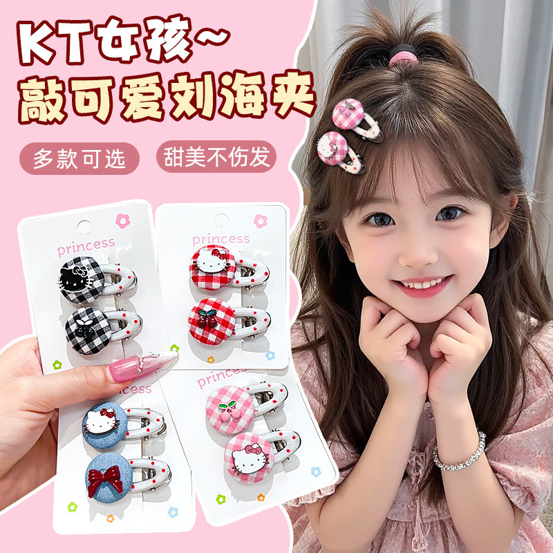 フレッシュでガーリーな水玉チェリーkt猫ヘアピンオイルドロップヘアアクセサリー高価値フォレストスタイル多用途女の子ヘアピンヘアアクセサリー|undefined