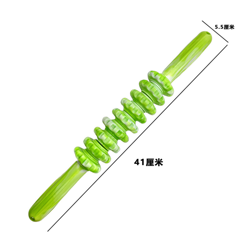 塑料背部按摩器脊椎按摩手动滚轮按摩工具家用养生瑜伽棒跨境代发|undefined