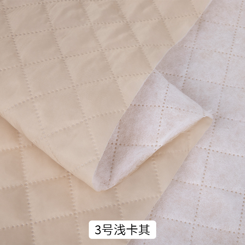 ポリエステルタフタキルティング綿の裏地ポリエステルは綿布秋冬超音波綿のコートのコートの服の裏地を挟みます。