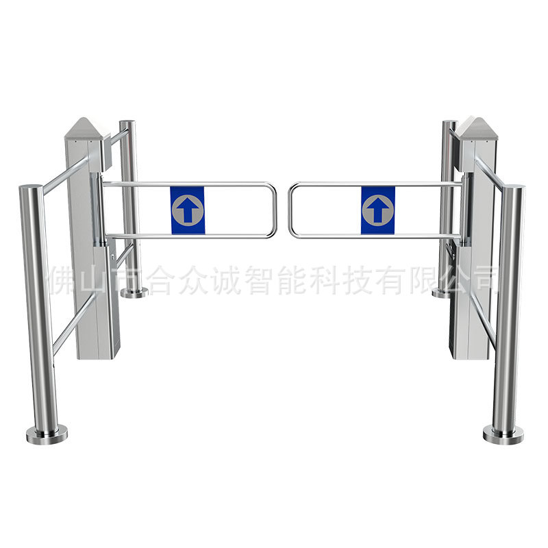 厂家批发超市单向感应门圆柱形摆闸人行通道闸机翼闸人脸识别门禁
