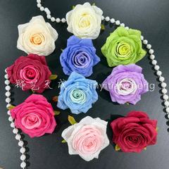 千層バラ模擬花頭 2色バラ頭模擬花結婚式場装飾花撮影小道具