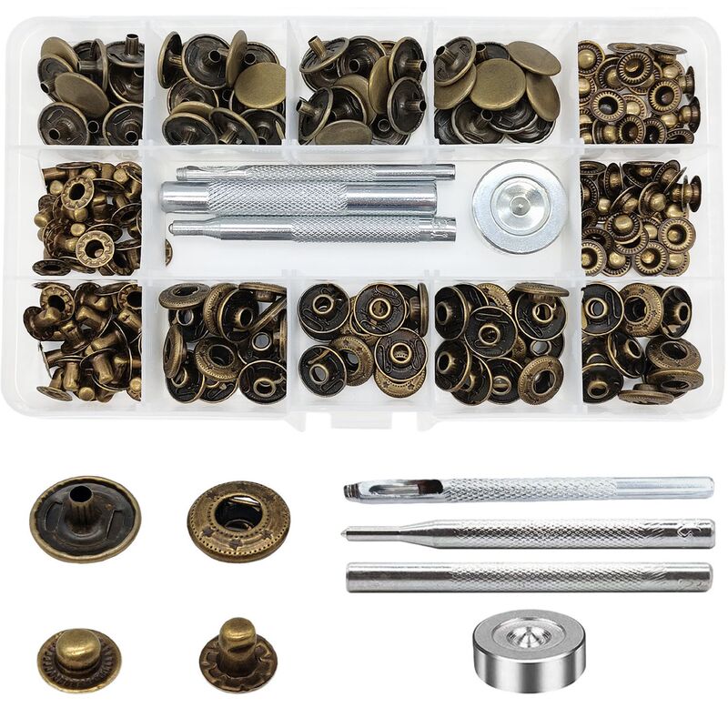 Wholesale 50 Sets of No-Sew Leather Goods 831 Metal Snap Button Installation Tool Set for Clothing Buttons and Hidden Snaps