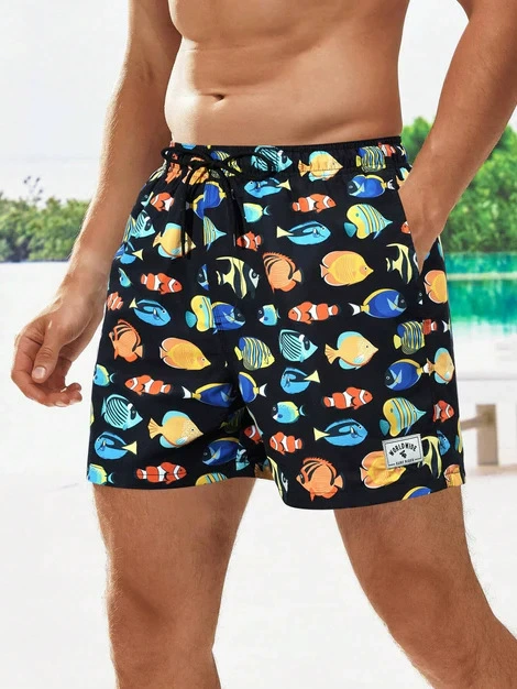Men's beach quick dry thin trousers for leisure, plus size, loose fit, Amazon