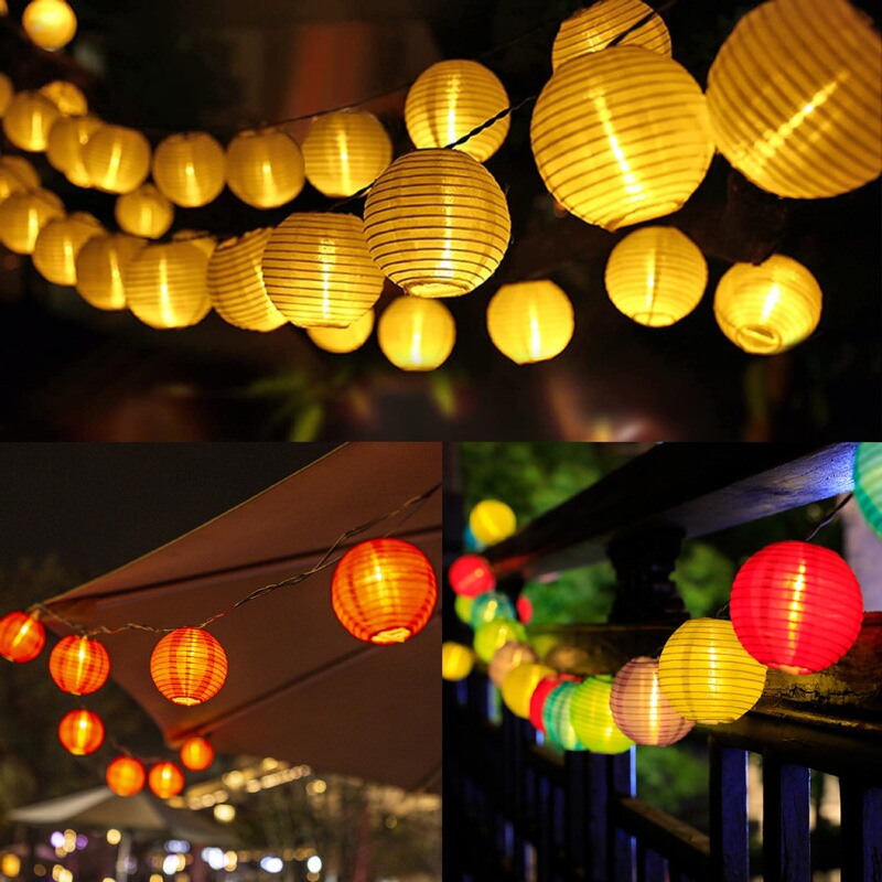 LED solar lantern string lights Spring Festival outdoor garden courtyard terrace decorative colored lights Christmas holiday string lights LED solar lantern string lights Spring Festival outdoor garden courtyard terrace decorative colored lights Christmas holiday string lights