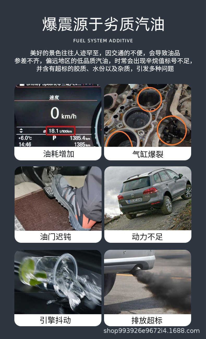 E-Luchi Fuel Additive Improves Gasoline Grade, No Need to Disassemble and Clean, Octane Value Enhancer Improves Power and Reduces Fuel Consumption